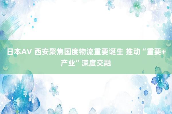 日本AV 西安聚焦国度物流重要诞生 推动“重要+产业”深度交融